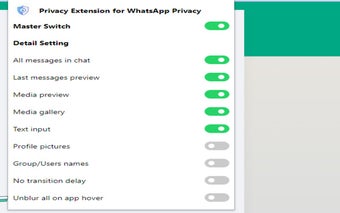 Privacy Extension for WhatsApp Privacy