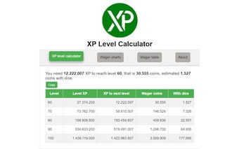 XP Level calculator