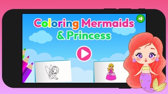 Coloring Mermaid and Princess