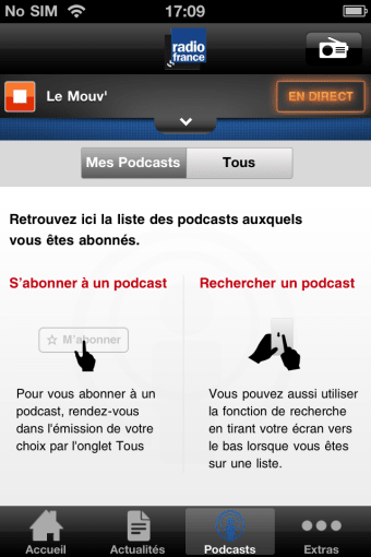 Radio France - podcast infos