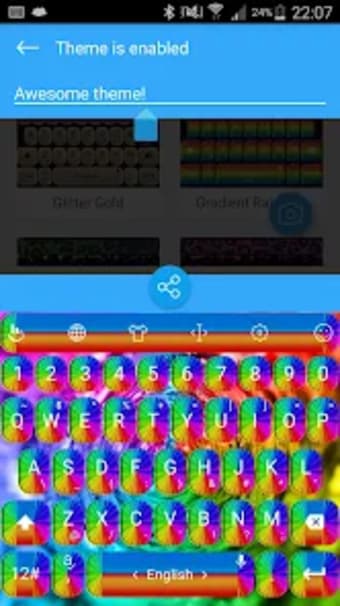 Keyboard Theme Shading Rainbow