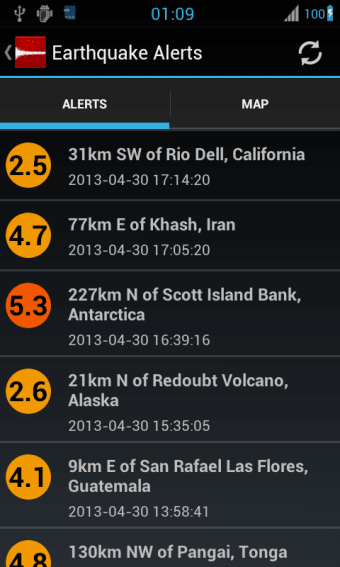 Earthquake Alerts Tracker