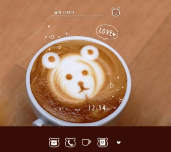 Cute Wallpaper Bear Coffee