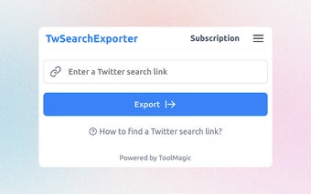 TwSearchExporter - Export Twitter Search Results