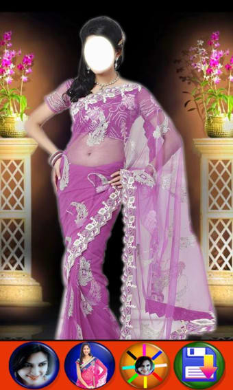 Women saree photo suit montage