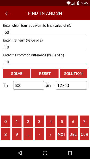 Arithmetic Progression Solver Learner  Calculator
