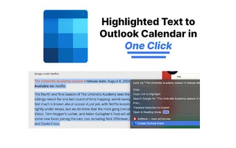 Text to Outlook Calendar