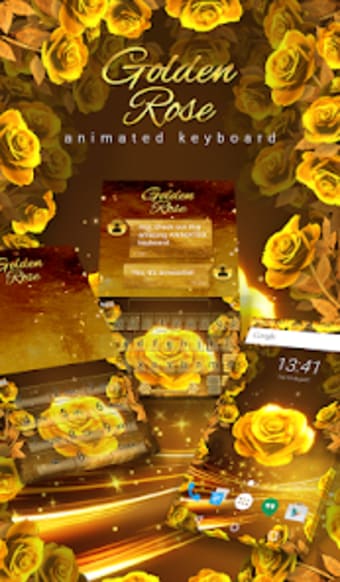 Gold Rose Live Wallpaper Theme