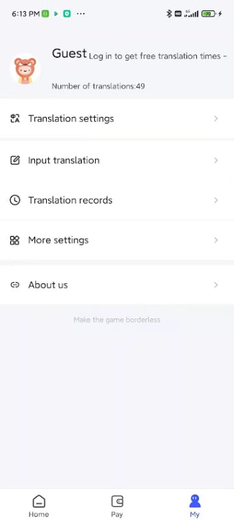 Screen/Game Translation