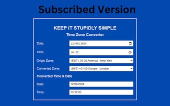 KISS Time Zone Converter