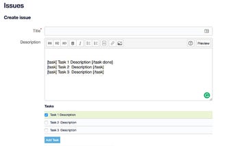 Bitbucket Issue Tasks