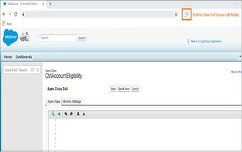 Salesforce Advanced Code Editor