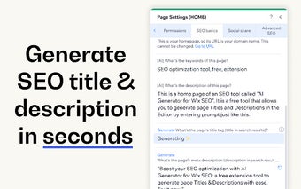 AI Generator for Wix SEO