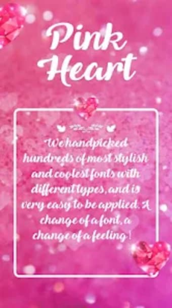 Pink Heart Font for FlipFont