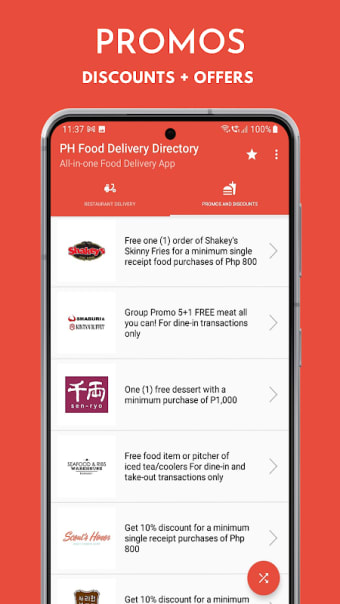 PH Food Delivery - Directory