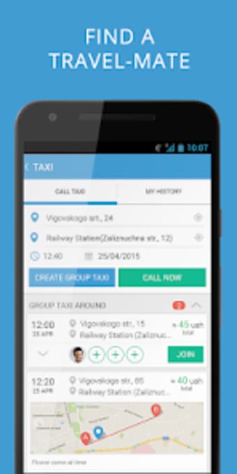 Group taxi. Carsharing