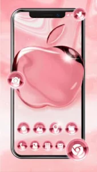 Pink Rose Gold Launcher Theme