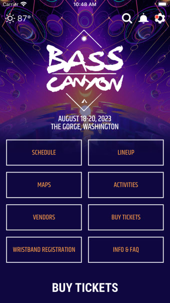 Bass Canyon Festival App