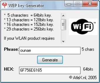 WEP key Generator