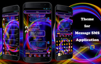 SMS Messages Neon Multi Theme