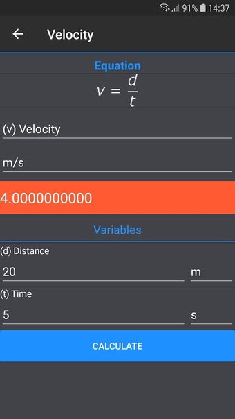 Calculator of Physics Formulas