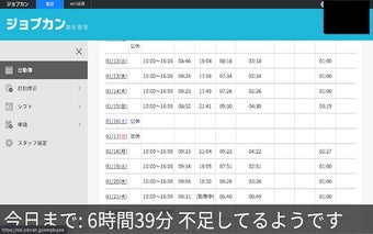 ジョブカン勤怠ヘルパー