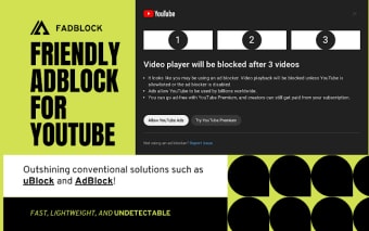 FadBlock Origin: Friendly YouTube Adblock