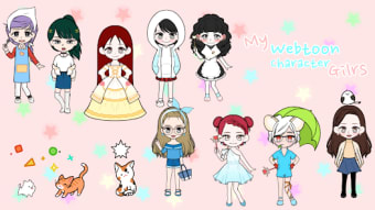 K-pop Webtoon Character Girls