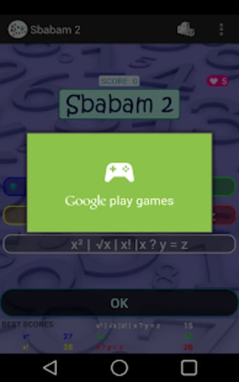 Sbabam 2 - Math exercises