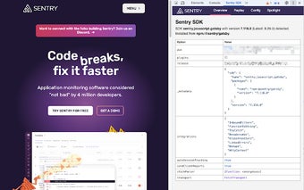 Sentry Browser SDK Debugger