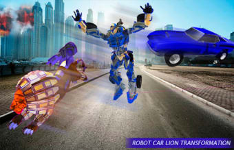 Furious Lion Car Transform Robot Strike Army