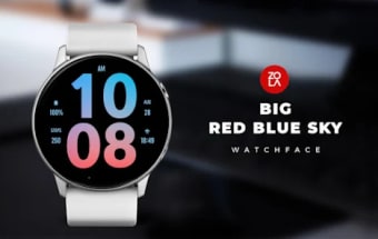 Big Red Blue Sky Watch Face
