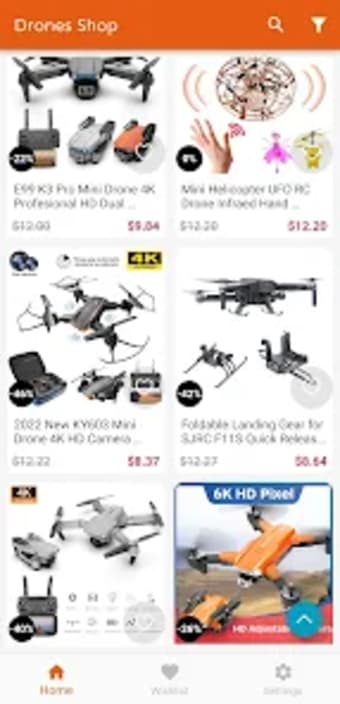 Quadcopter Drones Shopping App