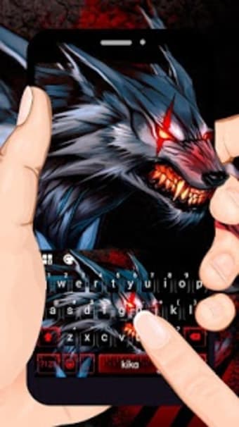 Bloody Metal Scary Wolf Keyboard Theme