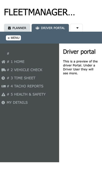 Fleetmanager Driver Portal