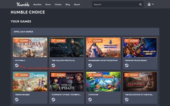 Humble Bundle Choice Steam Links