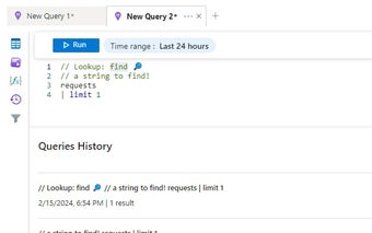 Log Analytics Query History Lookup