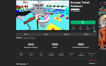 Roblox Revenue & Rating Stats - RTrack