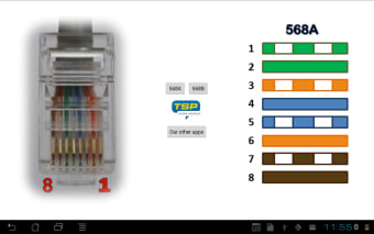 Ethernet RJ45 - wiring connector pinout and colors