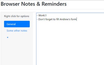 Browser Notes & Reminders