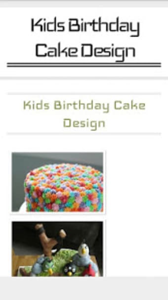 Kids Birthday Cake Design