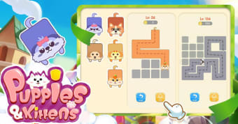 Puppies  Kittens - Line Puzzle Game