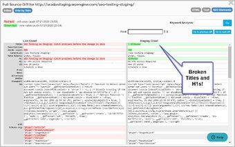 SEORadar Diff tool