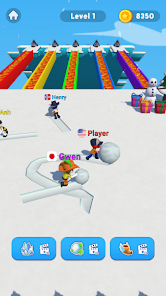 Snowball Race 3D: Ice Bridge