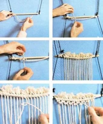 Learn to knit macrame step by