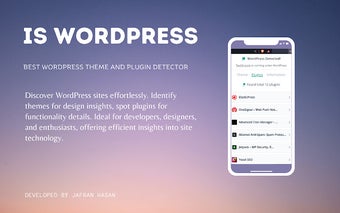 IsWordPress - WordPress theme plugin detector