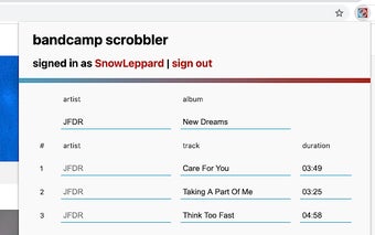 Bandcamp Scrobbler