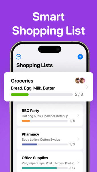 Smart Grocery List - AddtoList