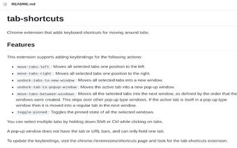 Tab Shortcuts - Rearrange Chrome Tabs