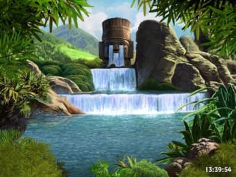 Waterfalls and Ancient Gods screensaver